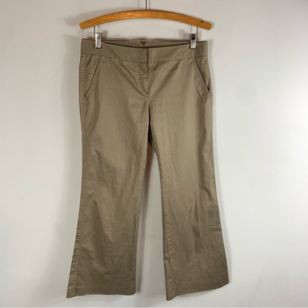 Theory Khaki Bootcut Flare Pants Notch in Waistband Size 6